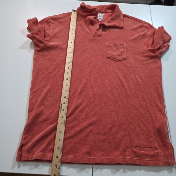 Hiroshi Kato Terry Cloth The Polo Shirt Mens M Burnt Orange SS USA Sophisticated - Picture 7 of 14